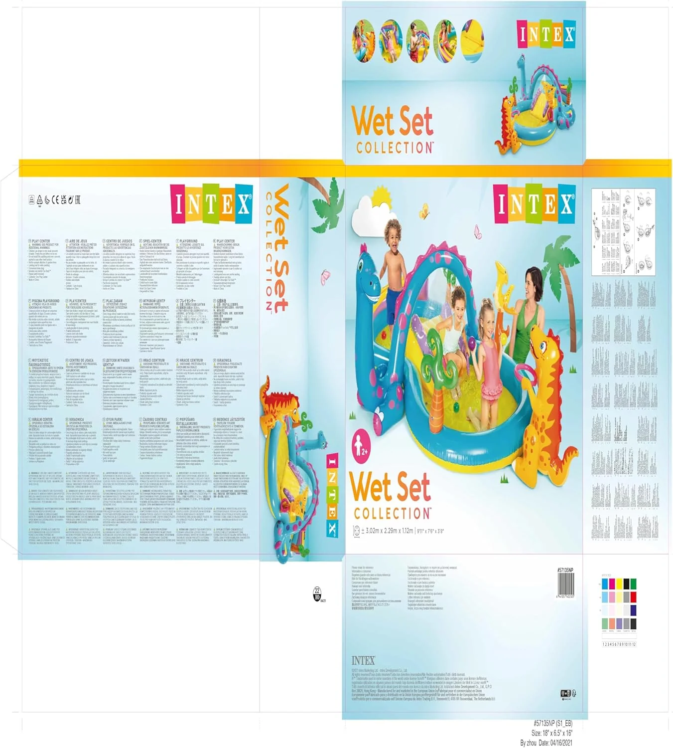 Intex Dinoland Inflatable Play Center – Dinosaur-Themed Water Pool with Slide & Sprayer (Model 57135) - Image 4