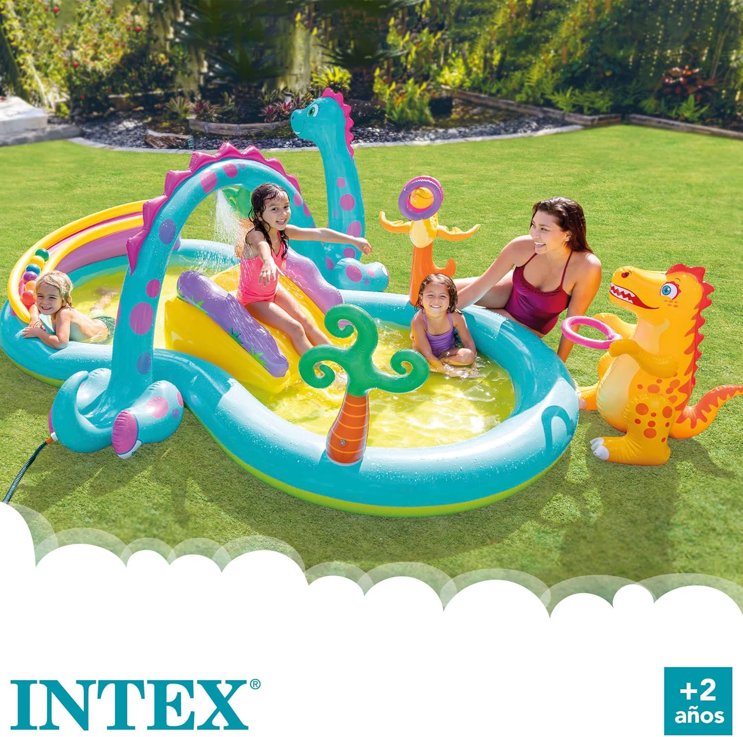 Intex Dinoland Inflatable Play Center – Dinosaur-Themed Water Pool with Slide & Sprayer (Model 57135) - Image 7