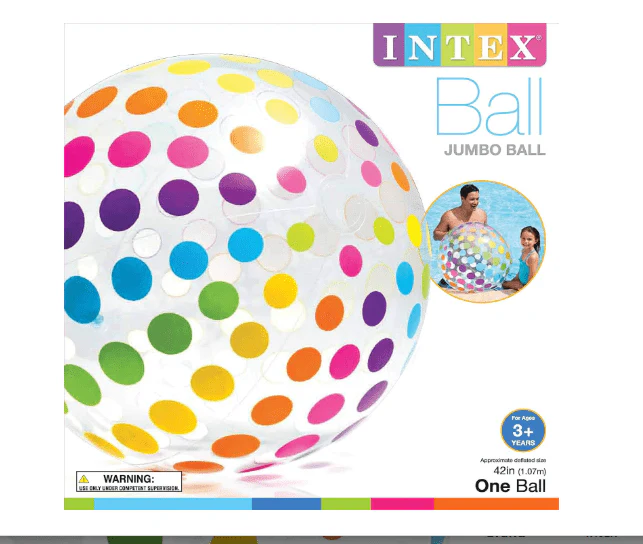 Intex Inflatable Giant Dot Print Beach Ball 72inch - Image 3