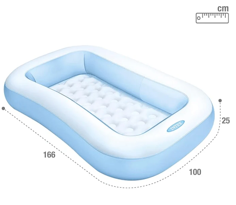 Intex Inflatable Rectangular Pool 166x100x28cm - Image 3