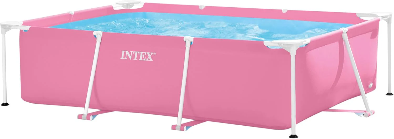 Intex Pink Rectangular Frame Pool Set 2.2mx1.5m 28266