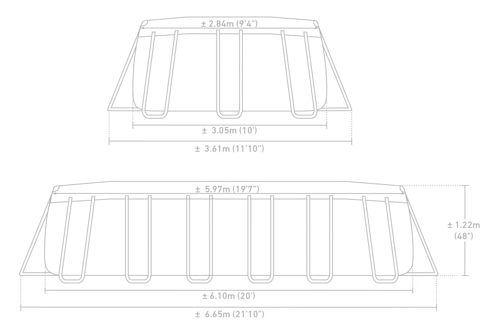 Intex Prism Frame Oval Pool Set (6.10x3.05x1.22m) 26798 - Image 5