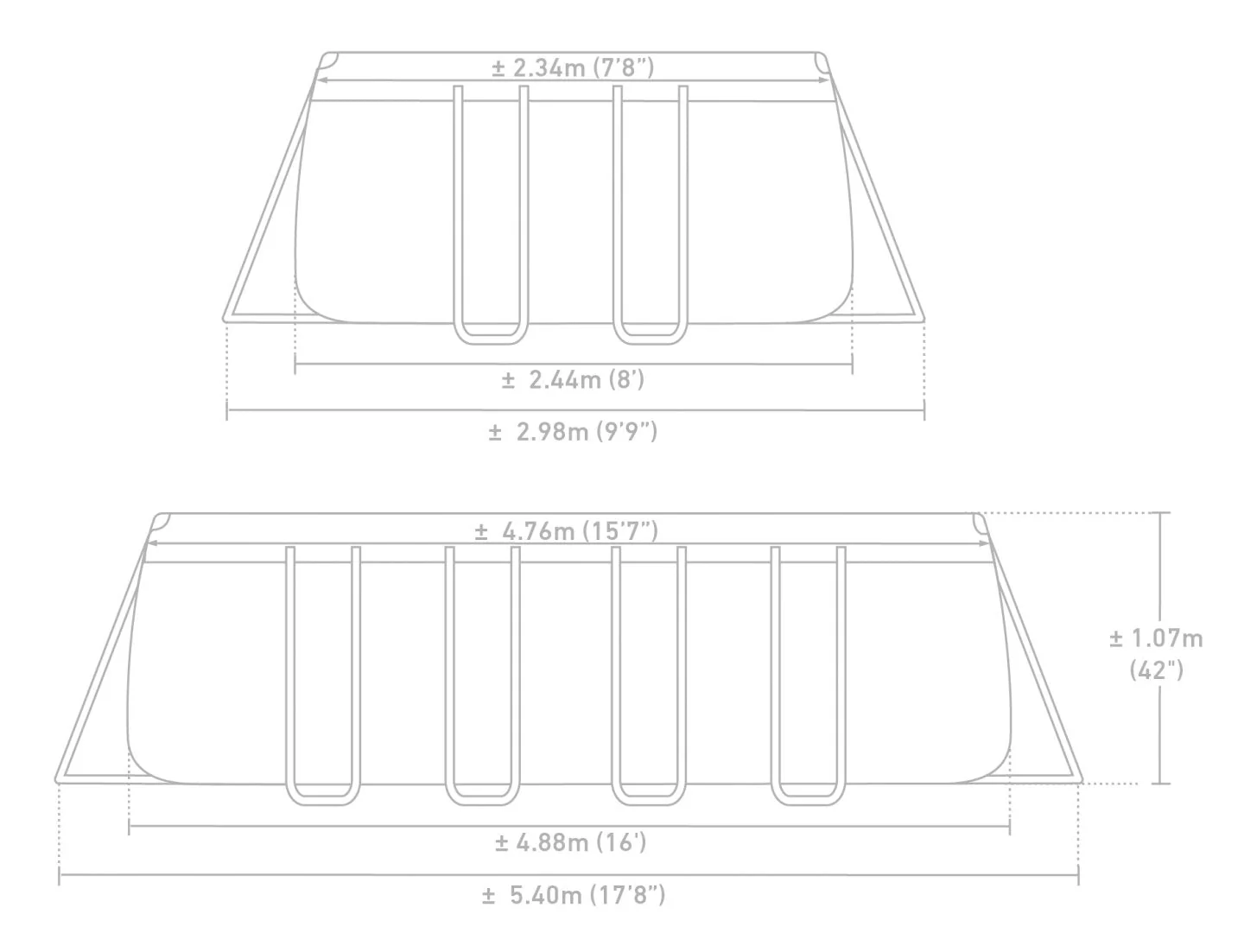 Intex Prism Frame Pool Set Rectangular (4.88mx2.44m) 26792 - Image 3