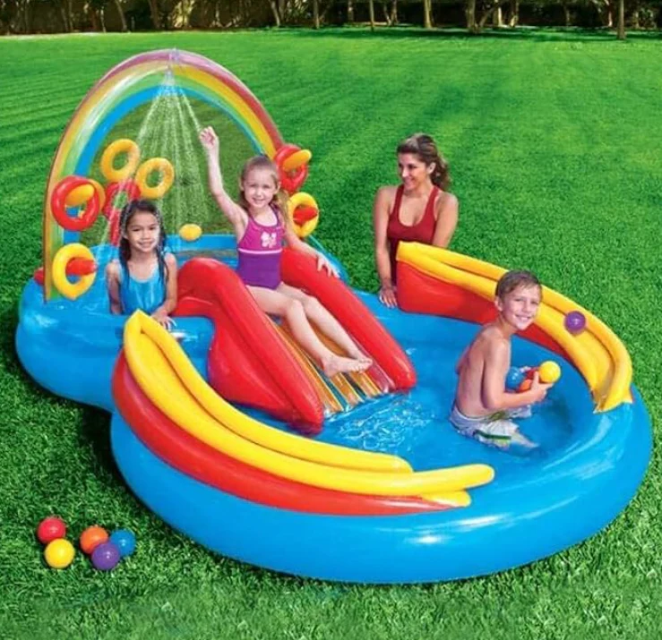 Intex Rainbow Ring Inflatable Play Center 2.97x1.93x1.35m - Image 2