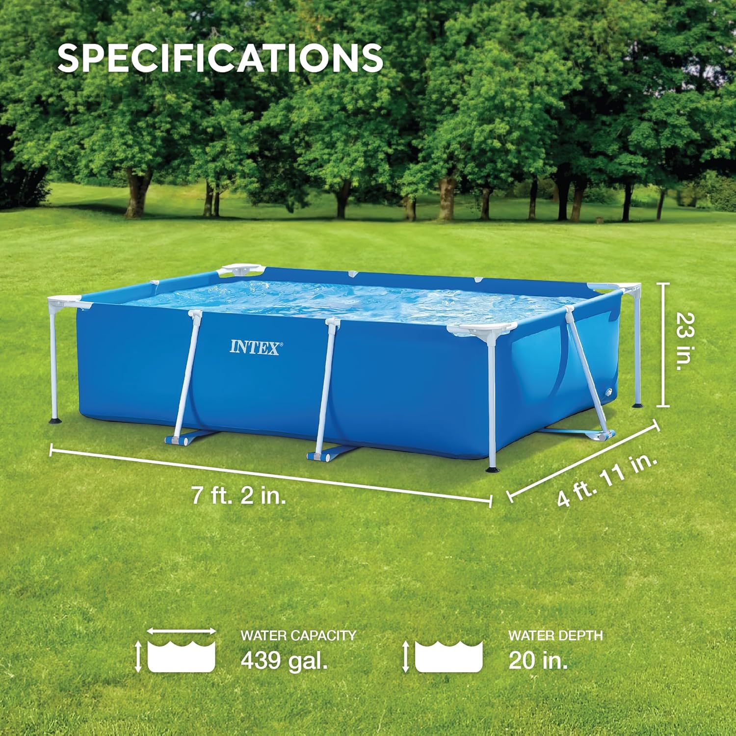 Intex Rectangular Frame Pool 2.20mx1.50x60cm 28270 - Image 2