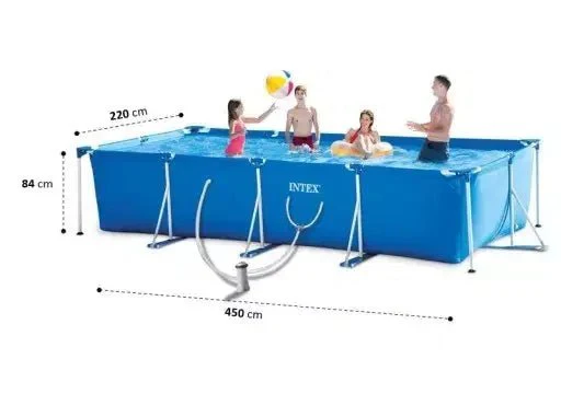 Intex Rectangular Frame Pool 4.50mx2.20x85cm 28273
