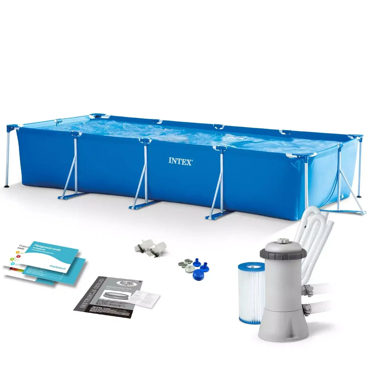 Intex Rectangular Frame Pool with Pump 4.50mx2.20x84cm 28274 - Image 9