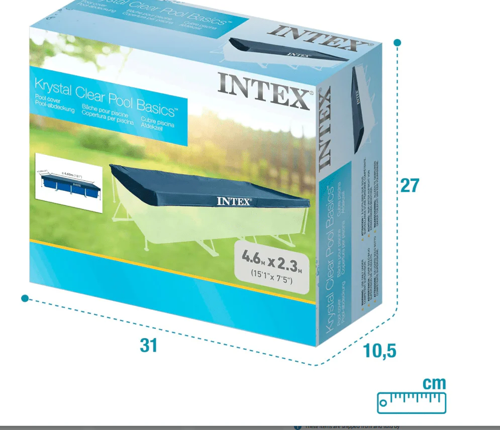 Intex Rectangular Pool Cover 4.5mx2.2mx85cm 28039 - Image 3