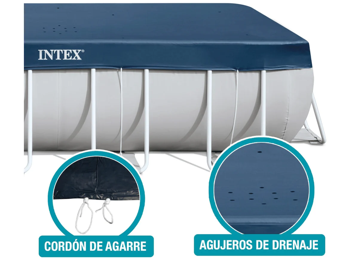 Intex Rectangular Pool Cover 4mx2mx1m 28037 - Image 3