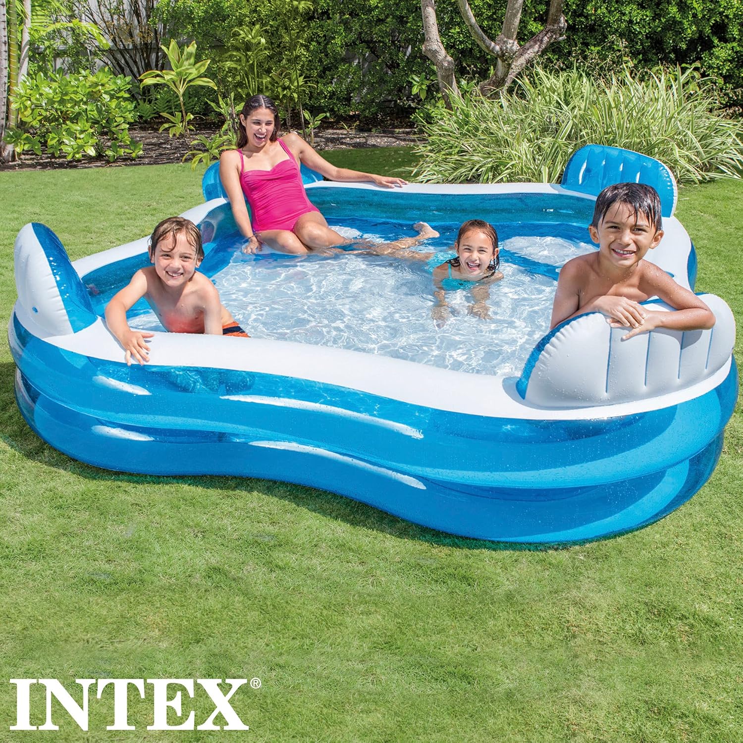 Intex Swim Center Family Lounge Pool 2.29mx2.29mx66cm 56475 - Image 8