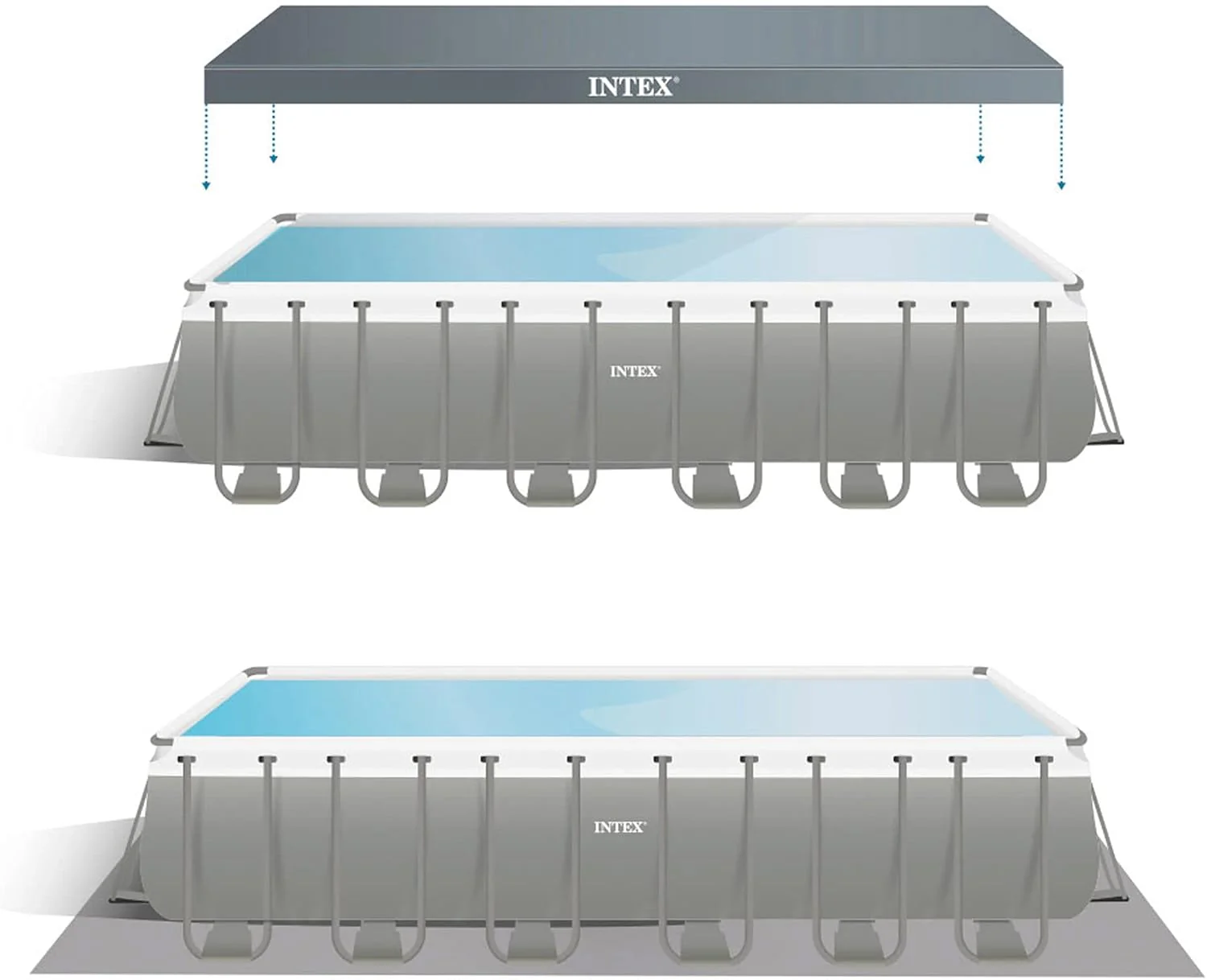 Intex Ultra Rectangular Frame Pool 24ft 7.32mx3.66mx1.32 - Image 6