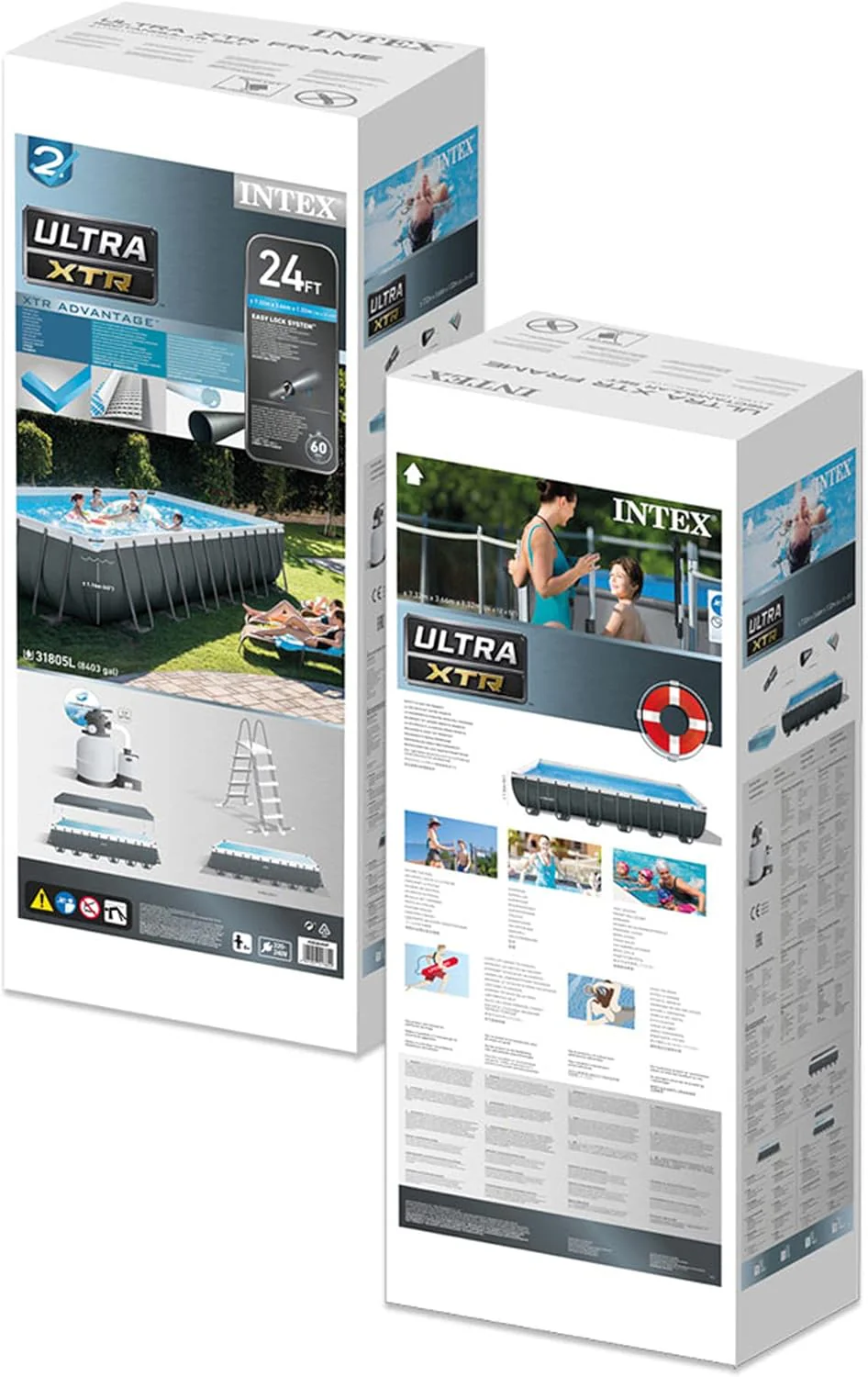 Intex Ultra Rectangular Frame Pool 24ft 7.32mx3.66mx1.32 - Image 7