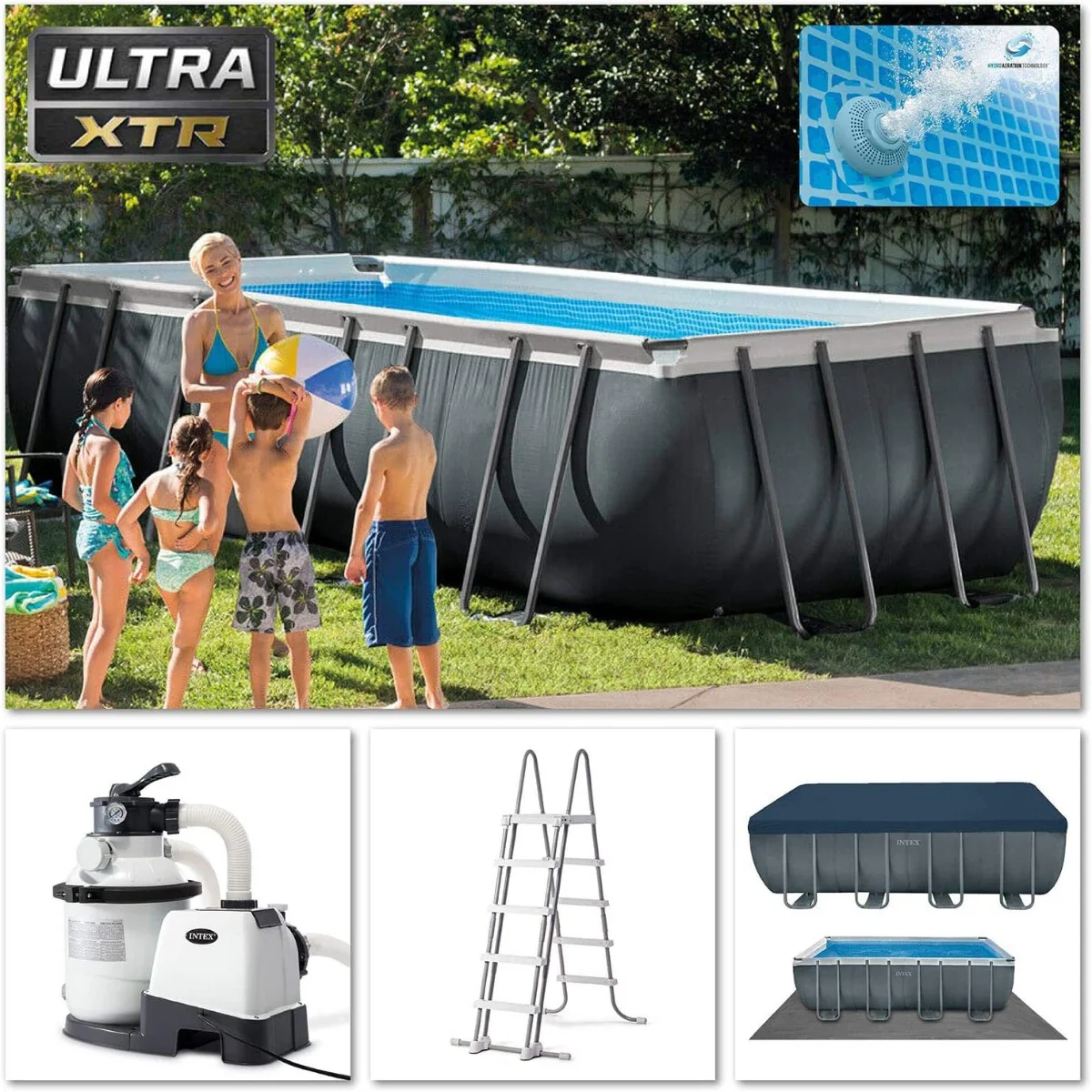 Intex Ultra XTR Frame Pool 5.4 X 2.74 X 1.32 m (with Filter, Pump, Cover, Ladder) - 26356 - Image 2