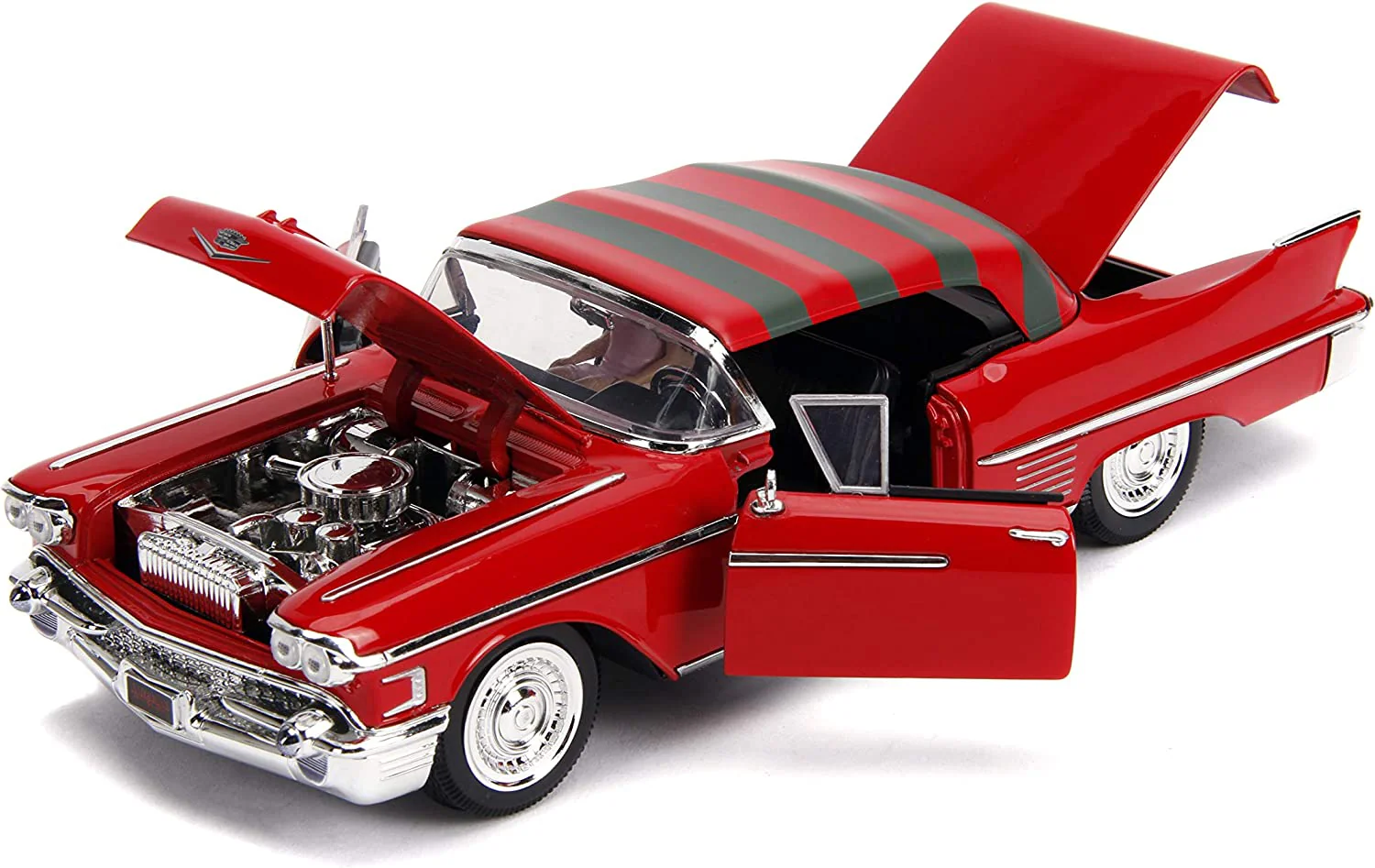 Jada 1958 Cadillac Series 62 with Freddy Krueger 1:24 253255004 - Image 3