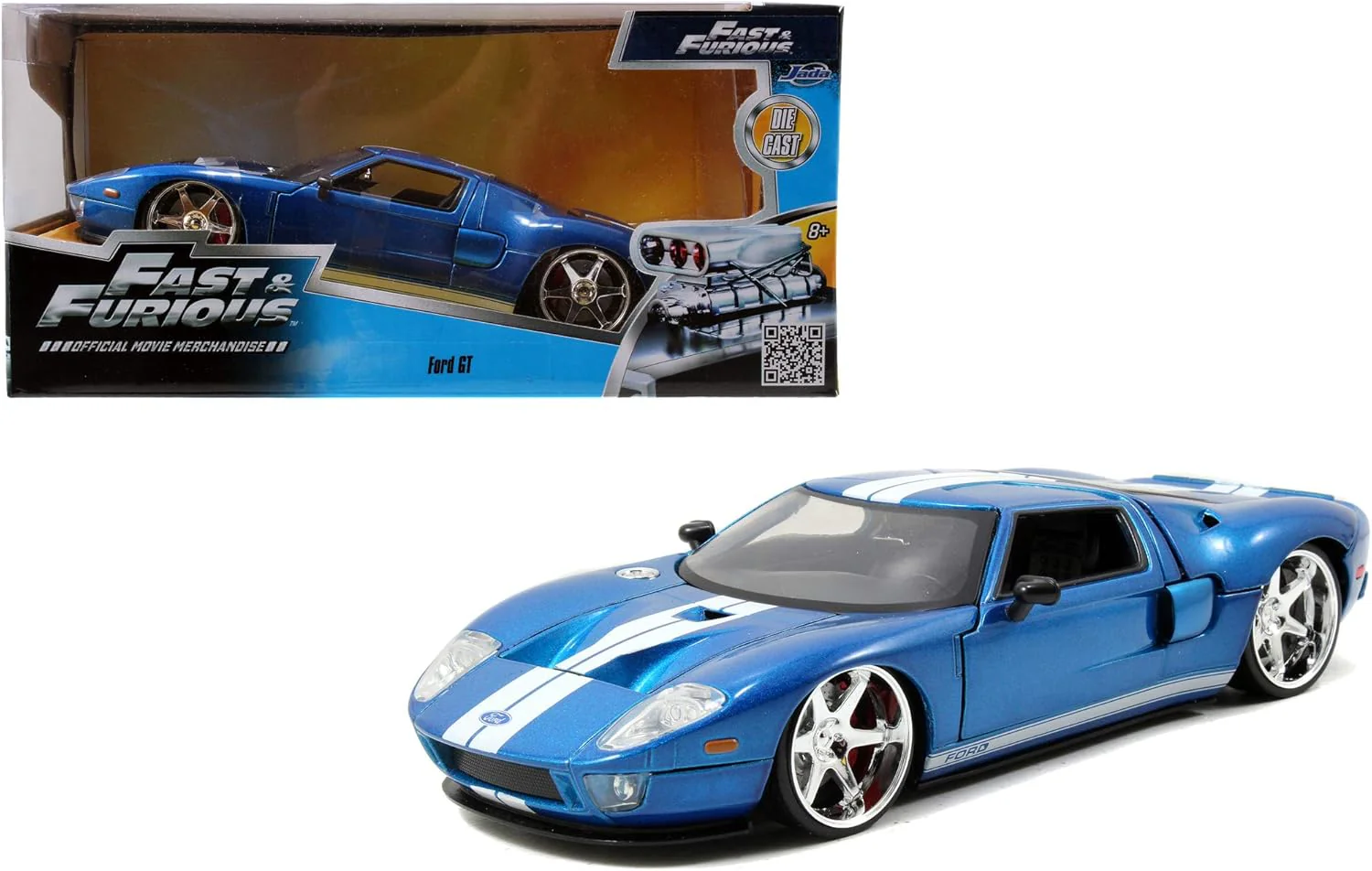Jada Fast & Furious 2005 Ford GT Blue Metallic 1:24 253203013 - Image 7