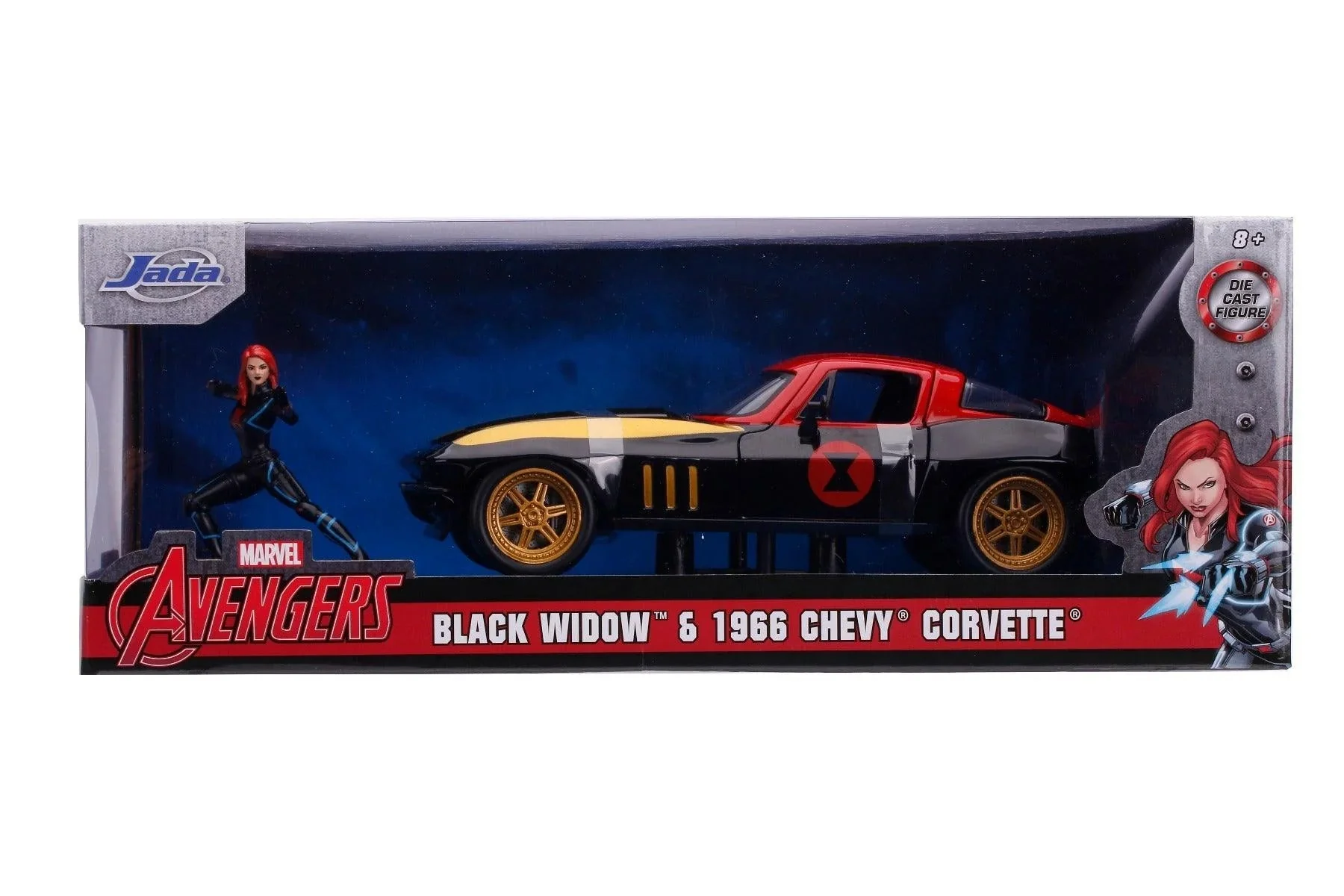 Jada Marvel Black Widow 1966 Chevy 1:24 Scale 253225014