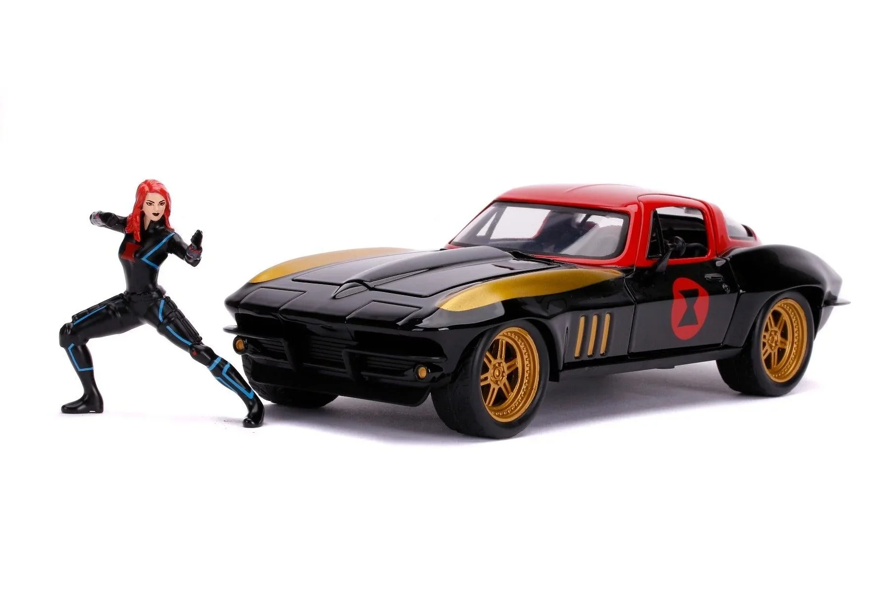 Jada Marvel Black Widow 1966 Chevy 1:24 Scale 253225014 - Image 7