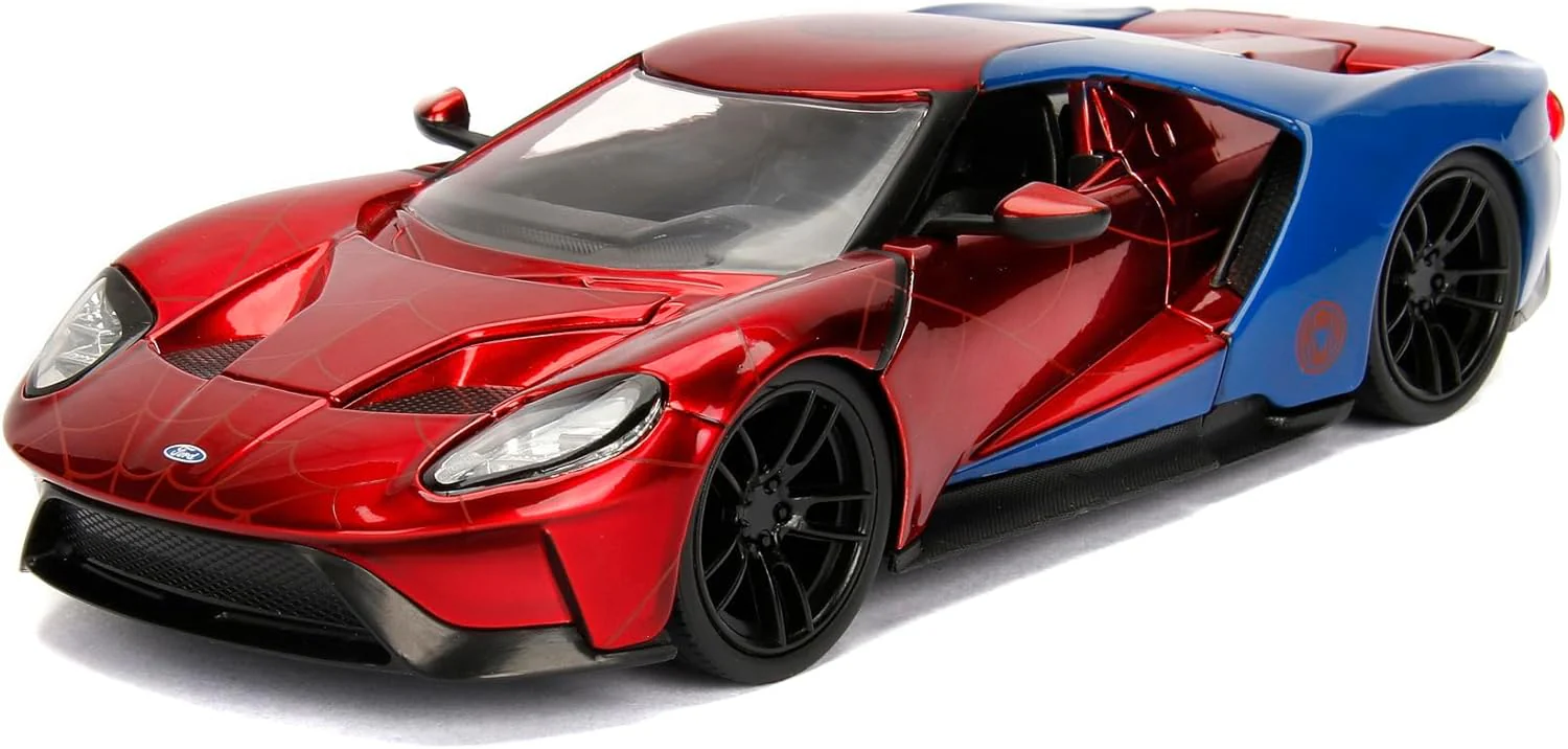 Jada Marvel Spiderman 2017 Ford GT 1:24 Scale 253225002 - Image 2