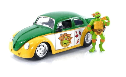 Jada Teenage Muntant Ninja Turtle Michelangelo & 1959 Volkswagen Drag Beetle 1:24 - Image 2