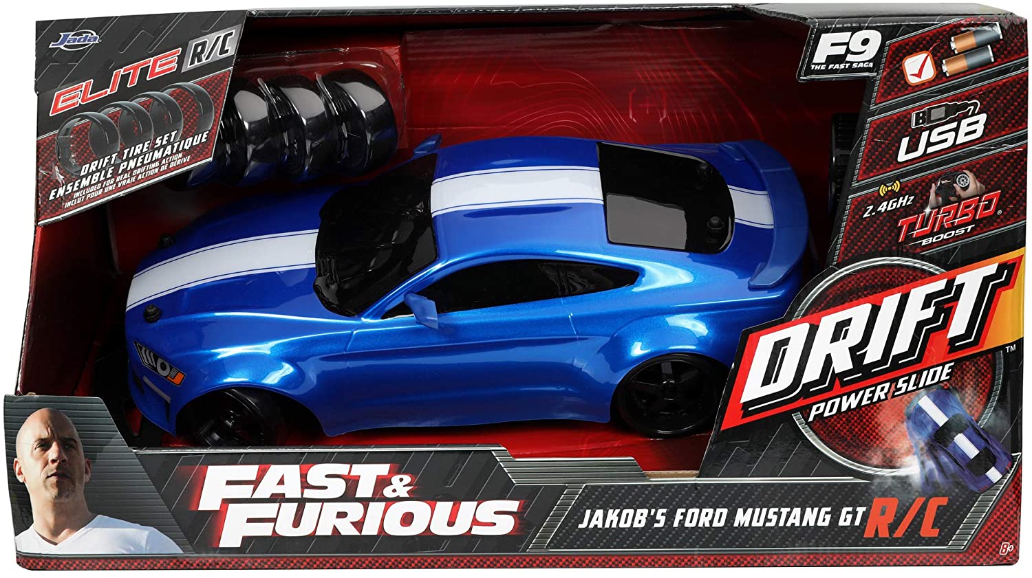 Jada Toys Fast & Furious Jakob's Ford Mustang GT RC Car 253209006 - Image 4