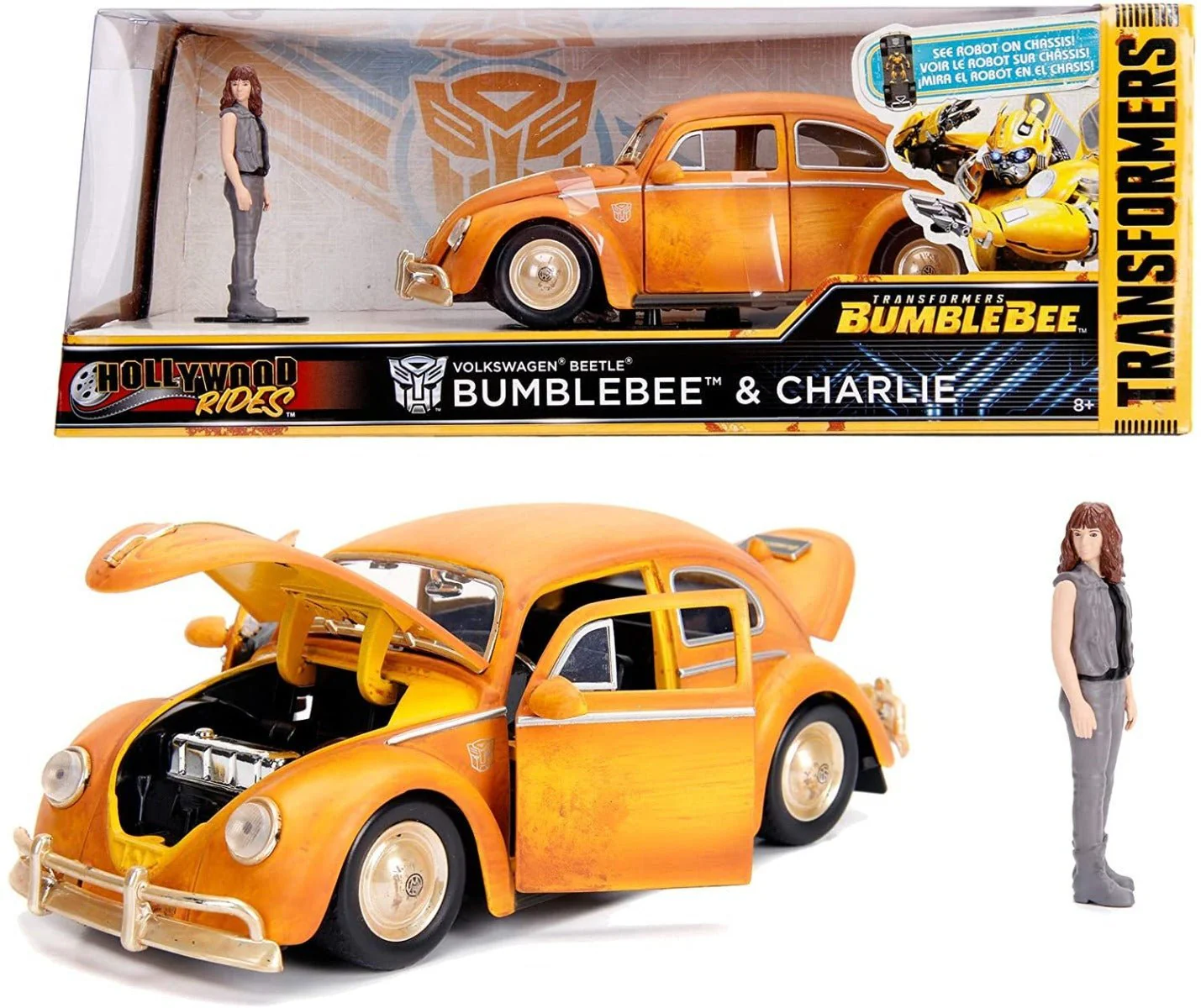 Jada Transformer Bumblebee Volkswagen Beetle 1:24 253115000 - Image 6