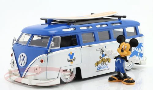 Jada Volkswagen VW T1 Bus with Mickey Mouse Figure 1:24 253075001