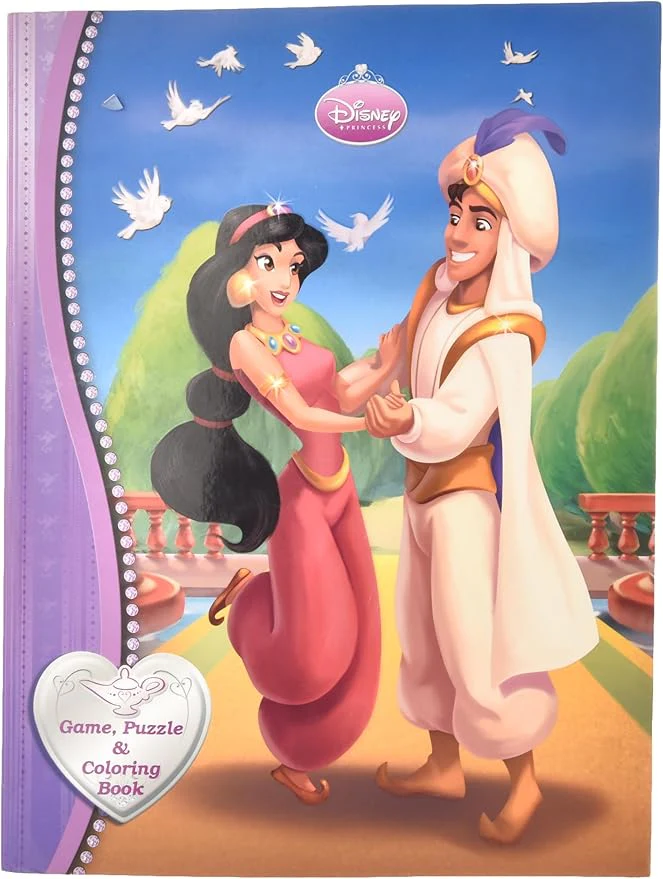 Jasmine & Aladdin A4 Coloring & Activity Book – Spiral Bound