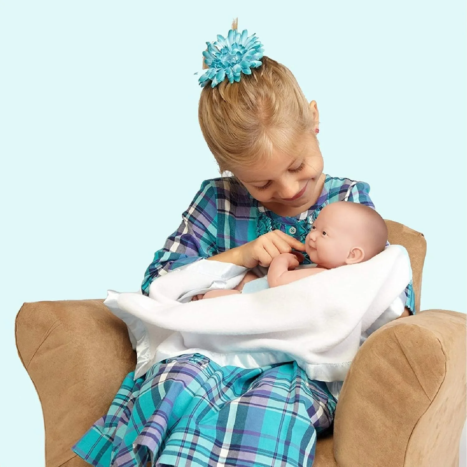 JC Toys La Newborn Baby Doll With Accessories 14 inches - Blue 18543 - Image 4