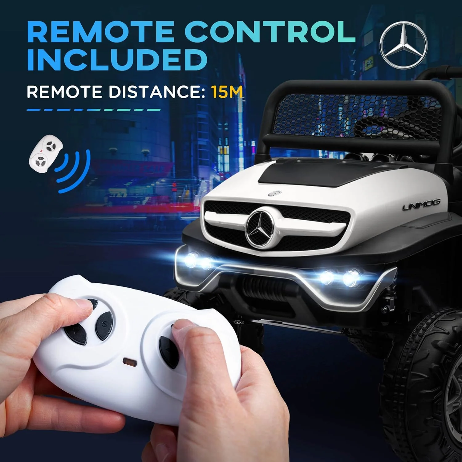 Jeep Benz Unimog Small White 2M SMBJL199 - Image 2