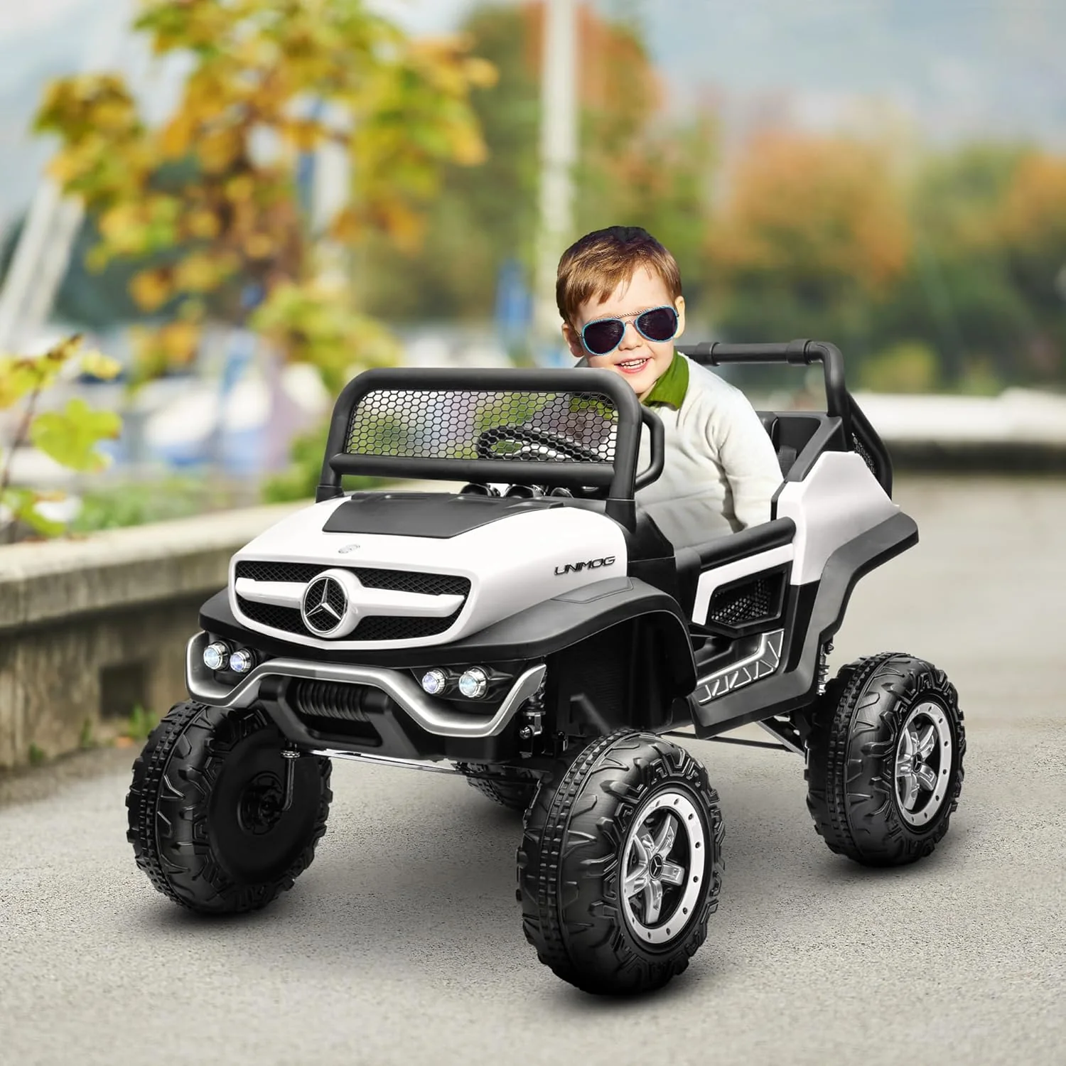 Jeep Benz Unimog Small White 2M SMBJL199 - Image 7