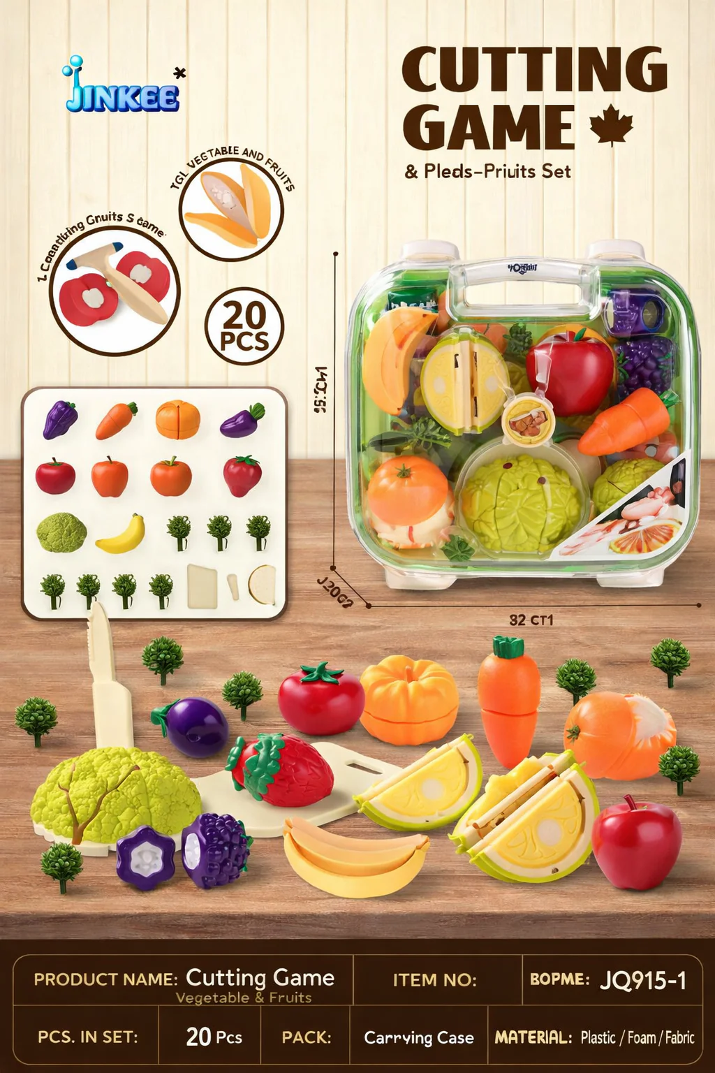 Jinkee Cutting Game Vegetable and Fruits JQ915-1
