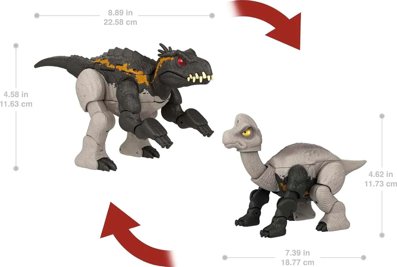 Jurassic World Fierce Changers Indoraptor & Brachiosaurus Action Figure HPD35/HPD33 - Image 2