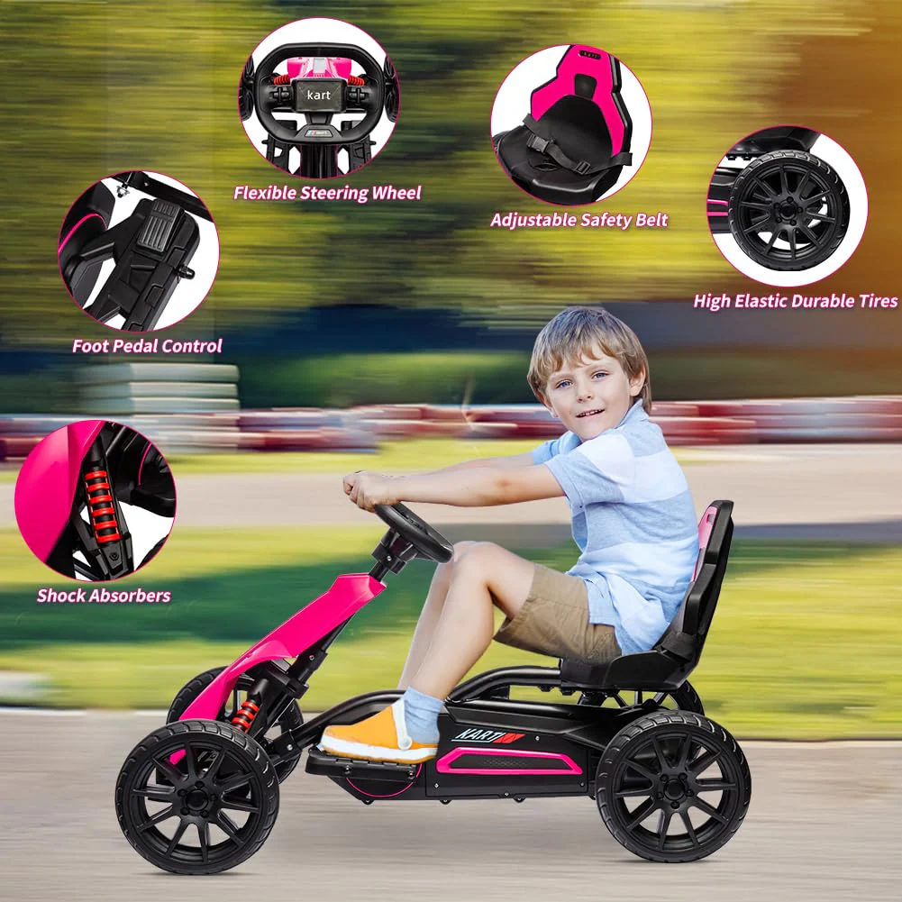 Kart Pedal Car Pink LB-6005 - Image 4