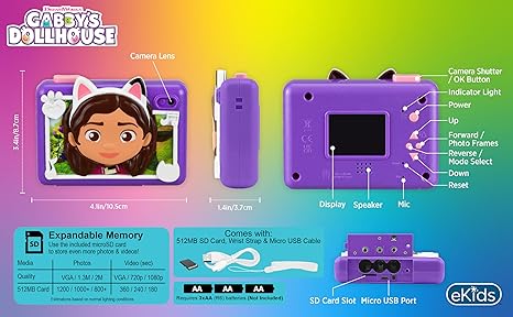 Kiddesigns Digital Camera - Gabbys Dollhouse KD-GA-533 - Image 4