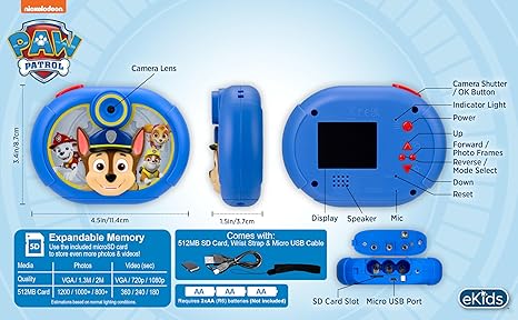 Kiddesigns Digital Camera - Paw Patrol KD-PW-533 - Image 3