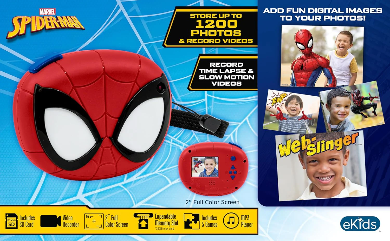 Kiddesigns Digital Camera - Spiderman KD-SM-533 - Image 3