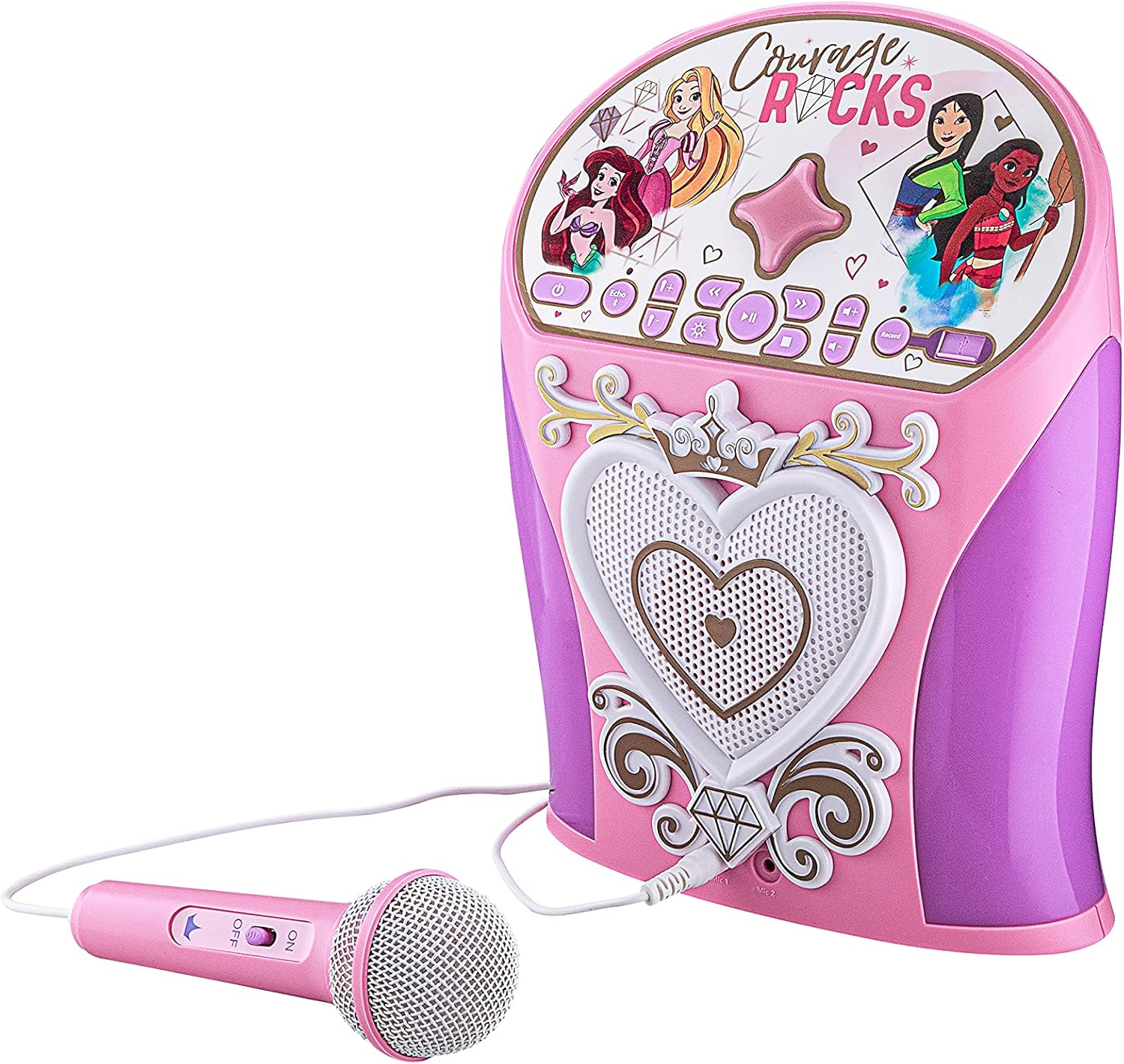 Kiddesigns Disney Princess Bluetooth MP3 Karaoke with Microphone KD-DP-554 - Image 2