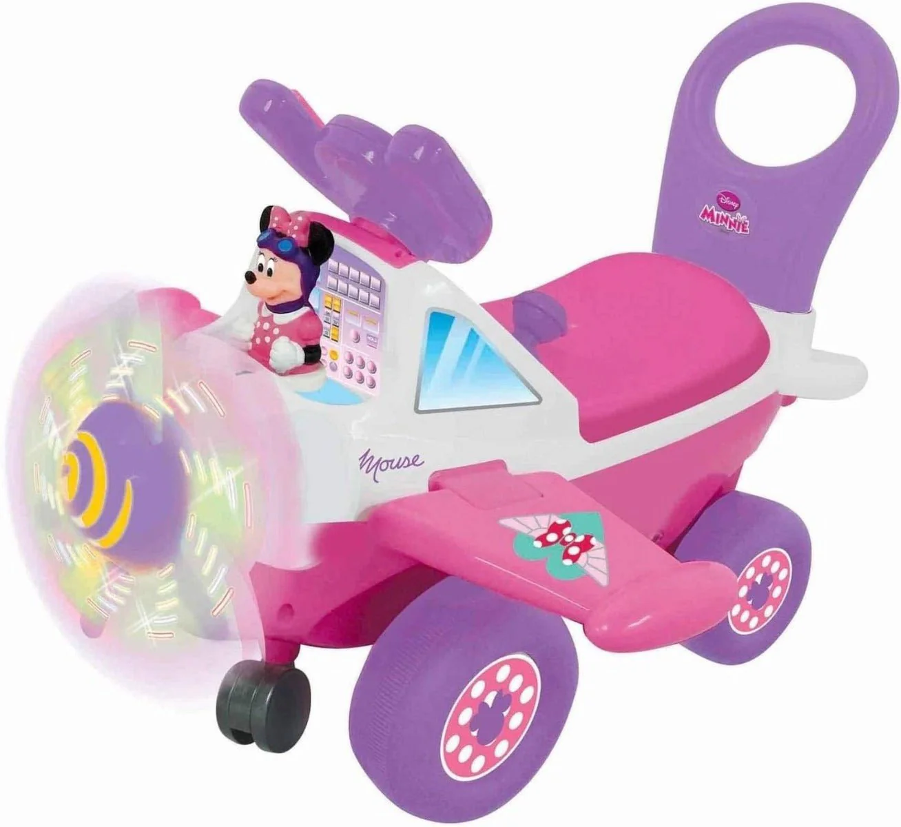 Kiddieland Lights and Sounds Minnie Activity Plane Ride-On 53207