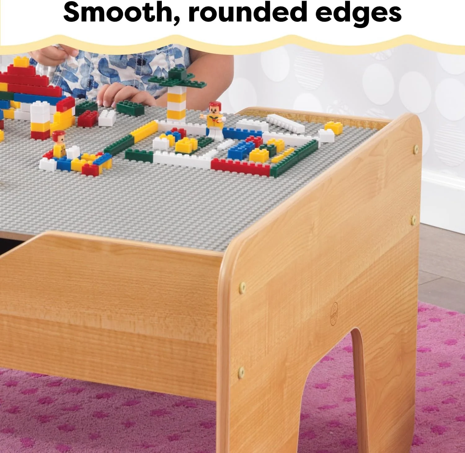 Kidkraft 2 in 1 Activity Table with Board Gray/Natural - Image 4