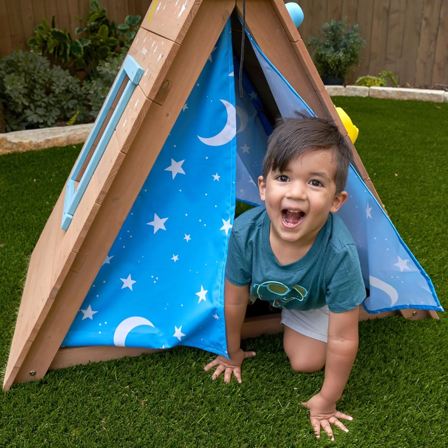 Kidkraft A-Frame Hideaway & Climber 10278 - Image 6