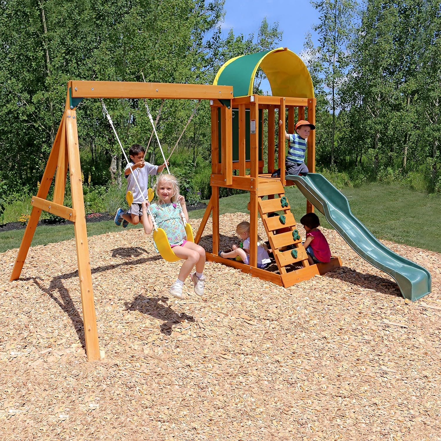 Kidkraft Ainsley Outdoor Swing Set/Playset B26415E - Image 2