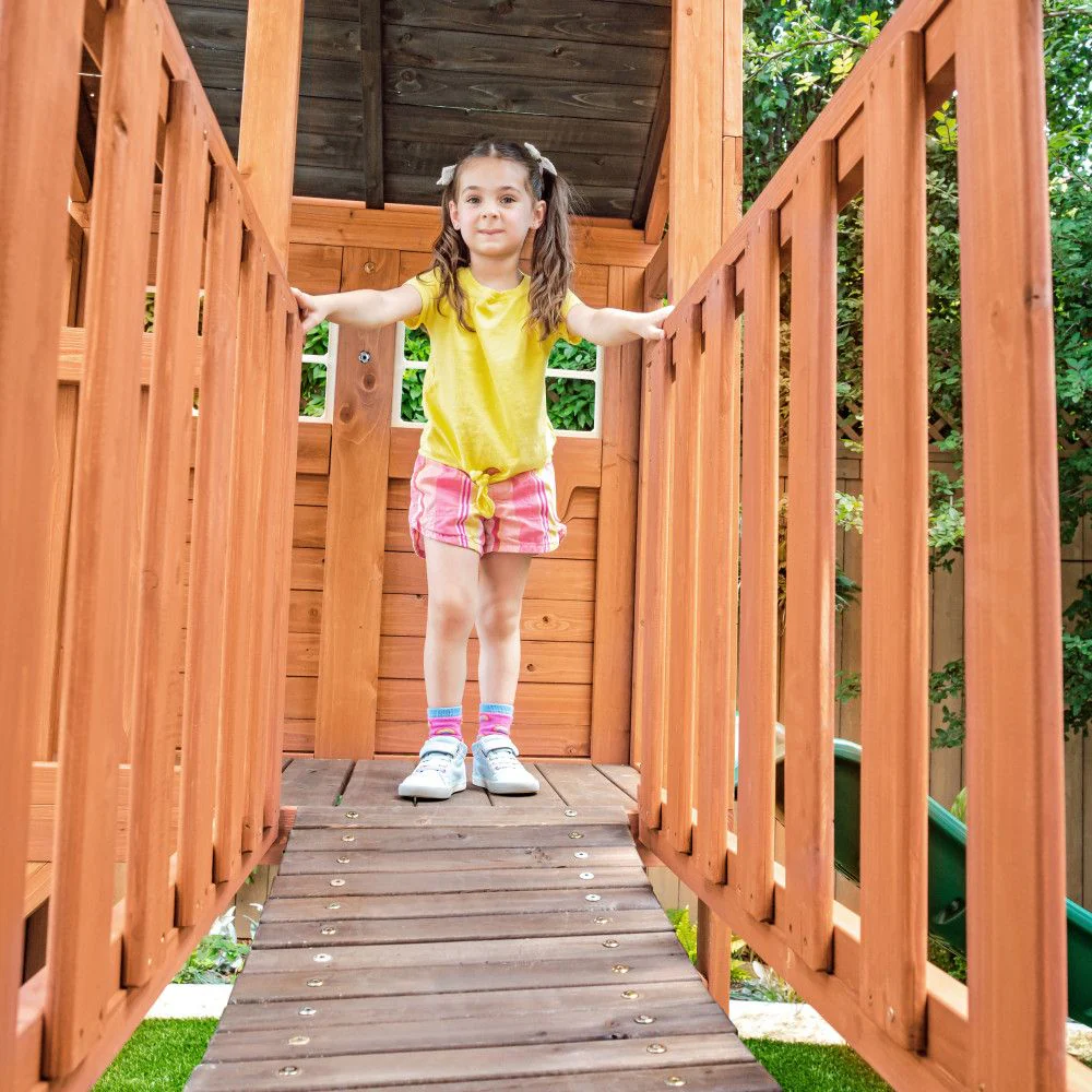 Kidkraft Boulder Bluff 2-in-1 Wooden Swing Set F29315 - Image 5