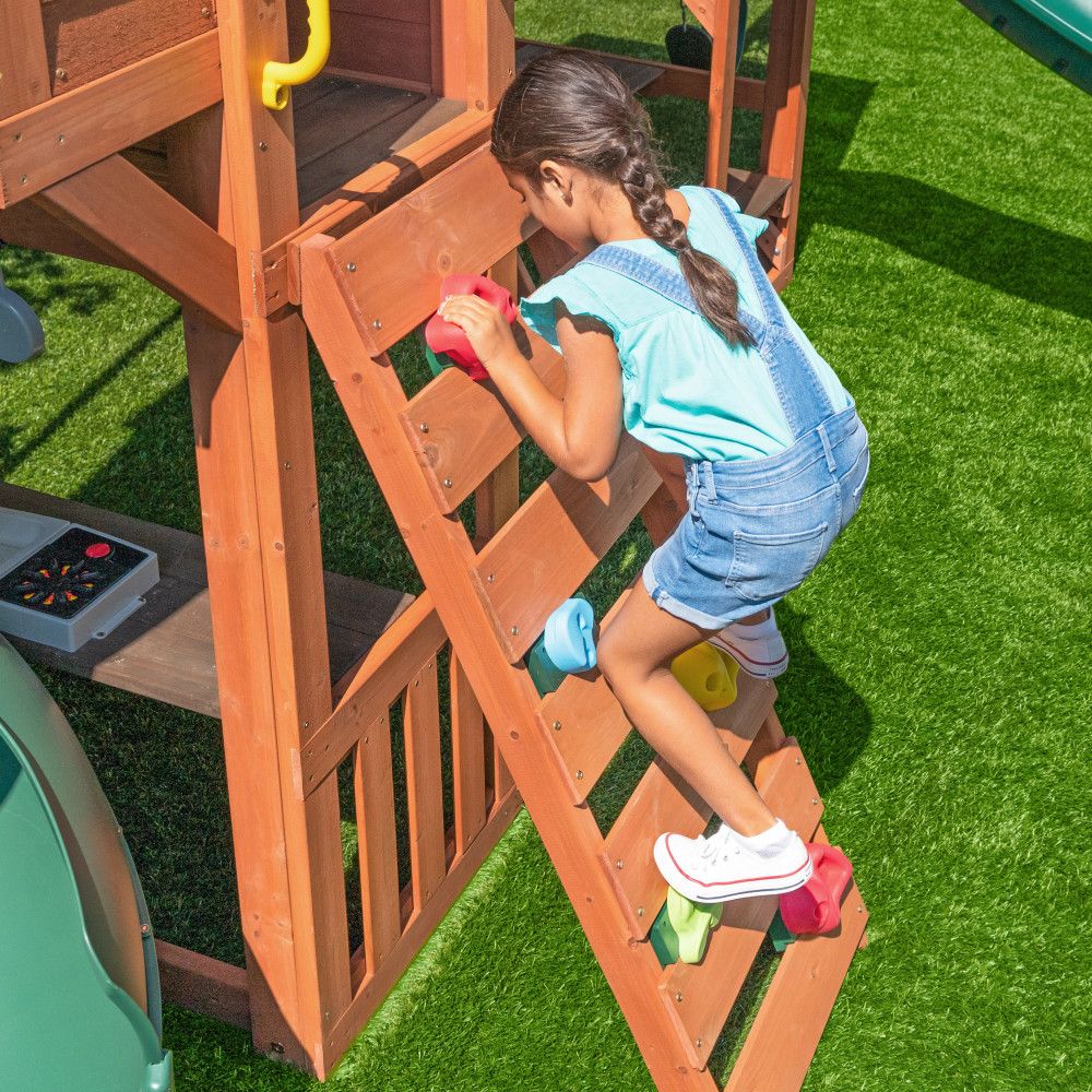 Kidkraft Boulder Bluff 2-in-1 Wooden Swing Set F29315 - Image 6