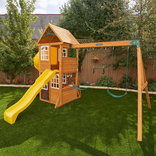 Kidkraft Castlewood Wooden Swing Set / Playset - Image 3