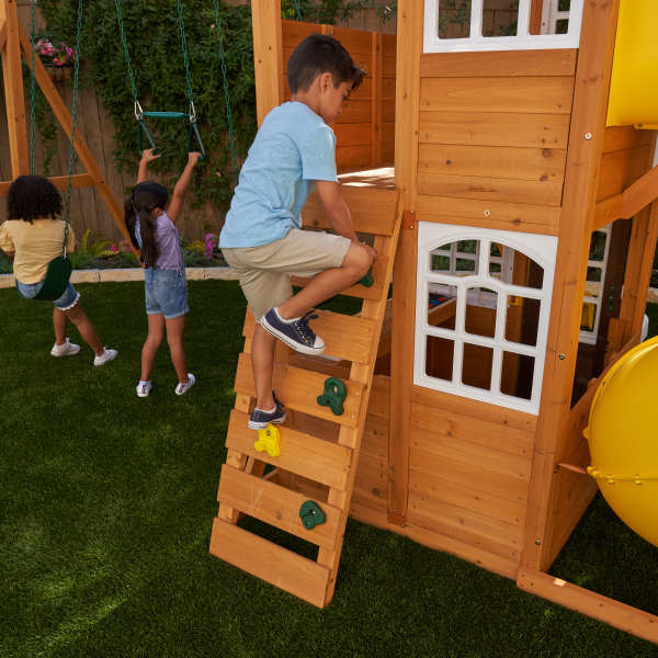 Kidkraft Castlewood Wooden Swing Set / Playset - Image 4