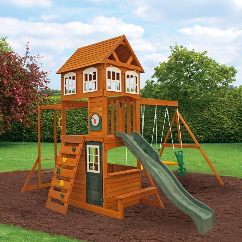 Kidkraft Cranbrook Wooden Swing Set / Playset - Image 2