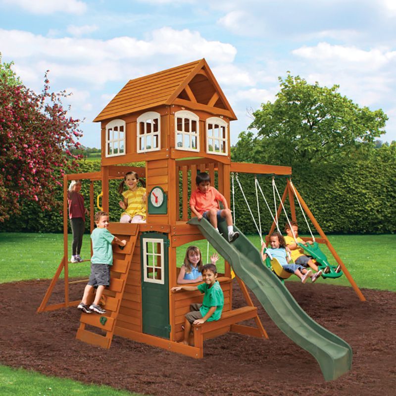 Kidkraft Cranbrook Wooden Swing Set / Playset - Image 3