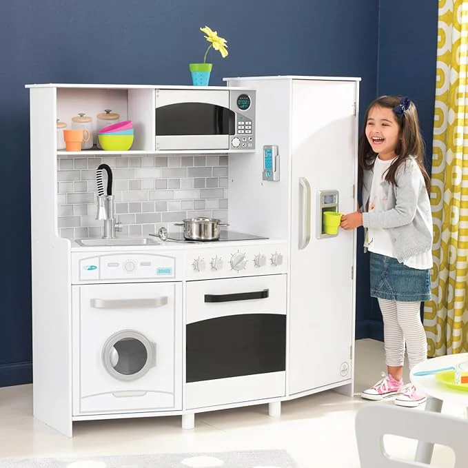 KidKraft Large Play Kitchen White - Image 2