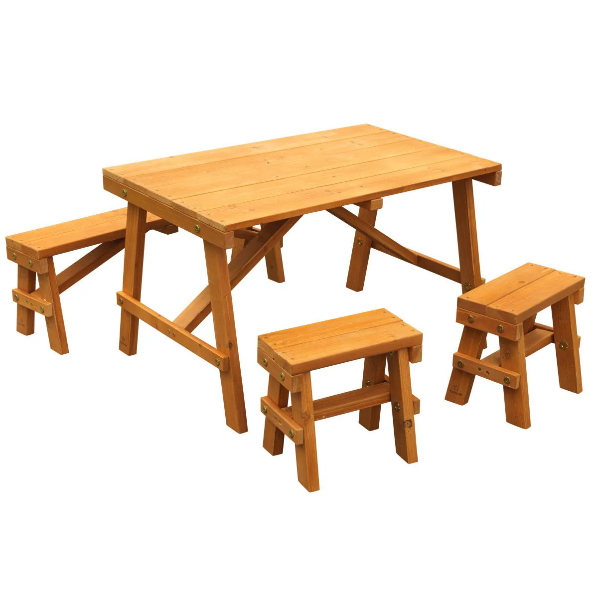 Kidkraft Outdoor Picnic Table Set - Amber - Image 2