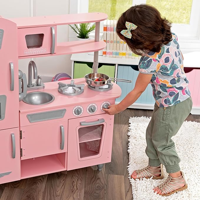 Kidkraft Vintage Play Kitchen Pink 53179 - Image 10